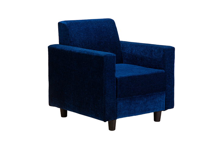 TR Isla Single Seat Classic Blue Fabric Sofa